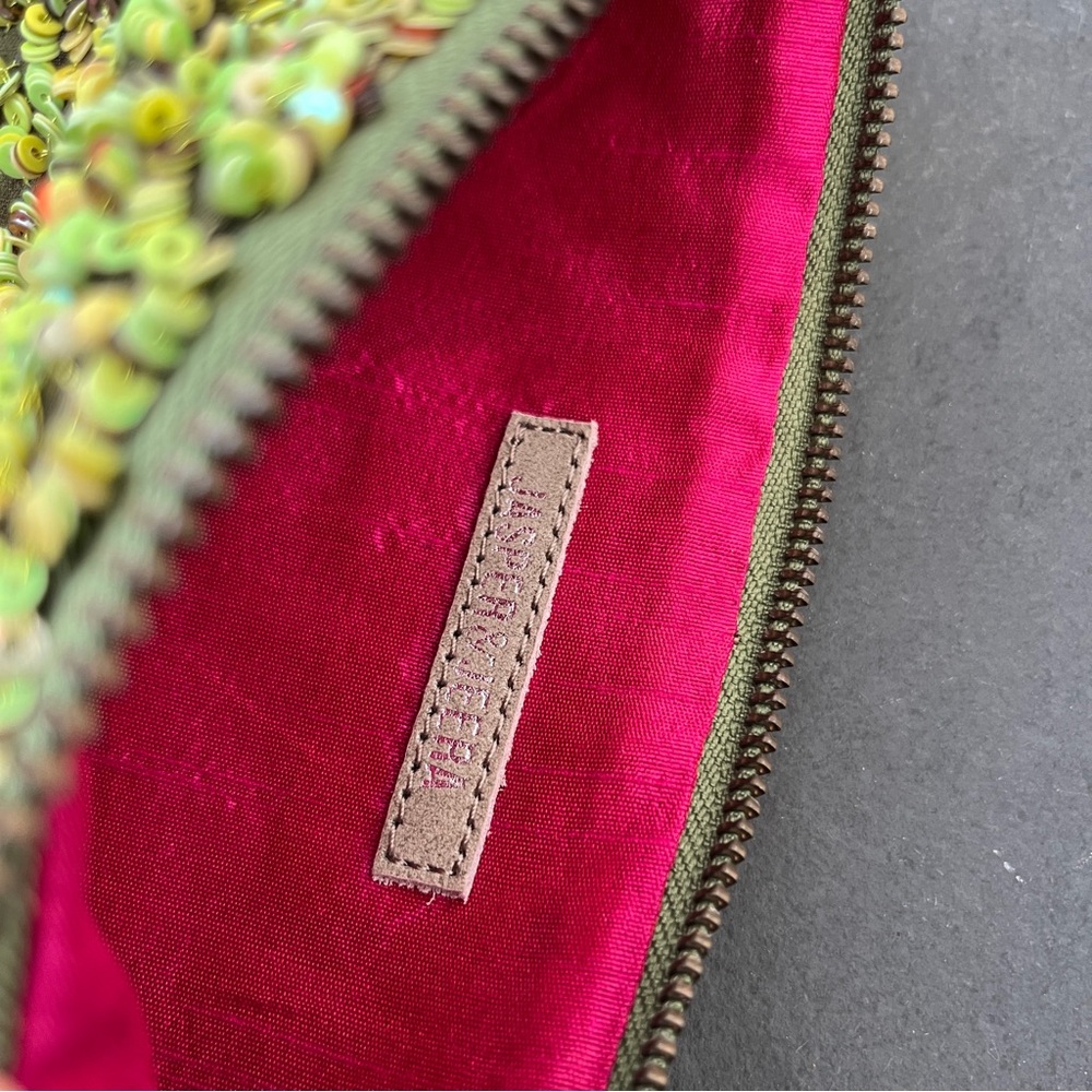Anthropologie KMB metallic sandals size 9, sequined clutch purse Jasper & Jeera - Picture 9 of 12